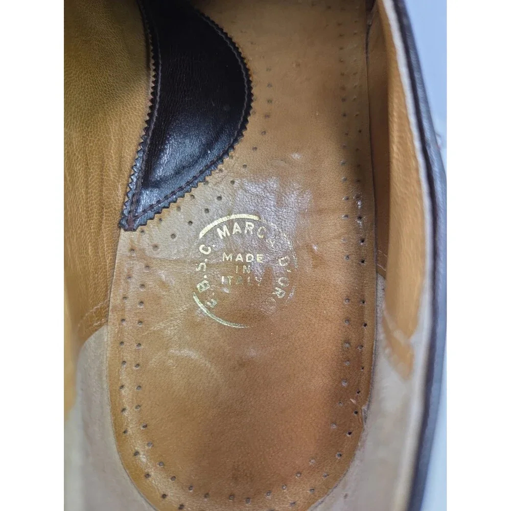 Vintage FBSC Marco D'Oro Italy Genuine Alligator Loafers Mens 9.5 D Excellent
